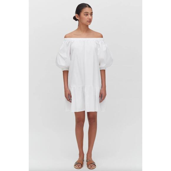 Cuyana Dresses & Skirts - Cuyana Poplin Off The Shoulder Dress